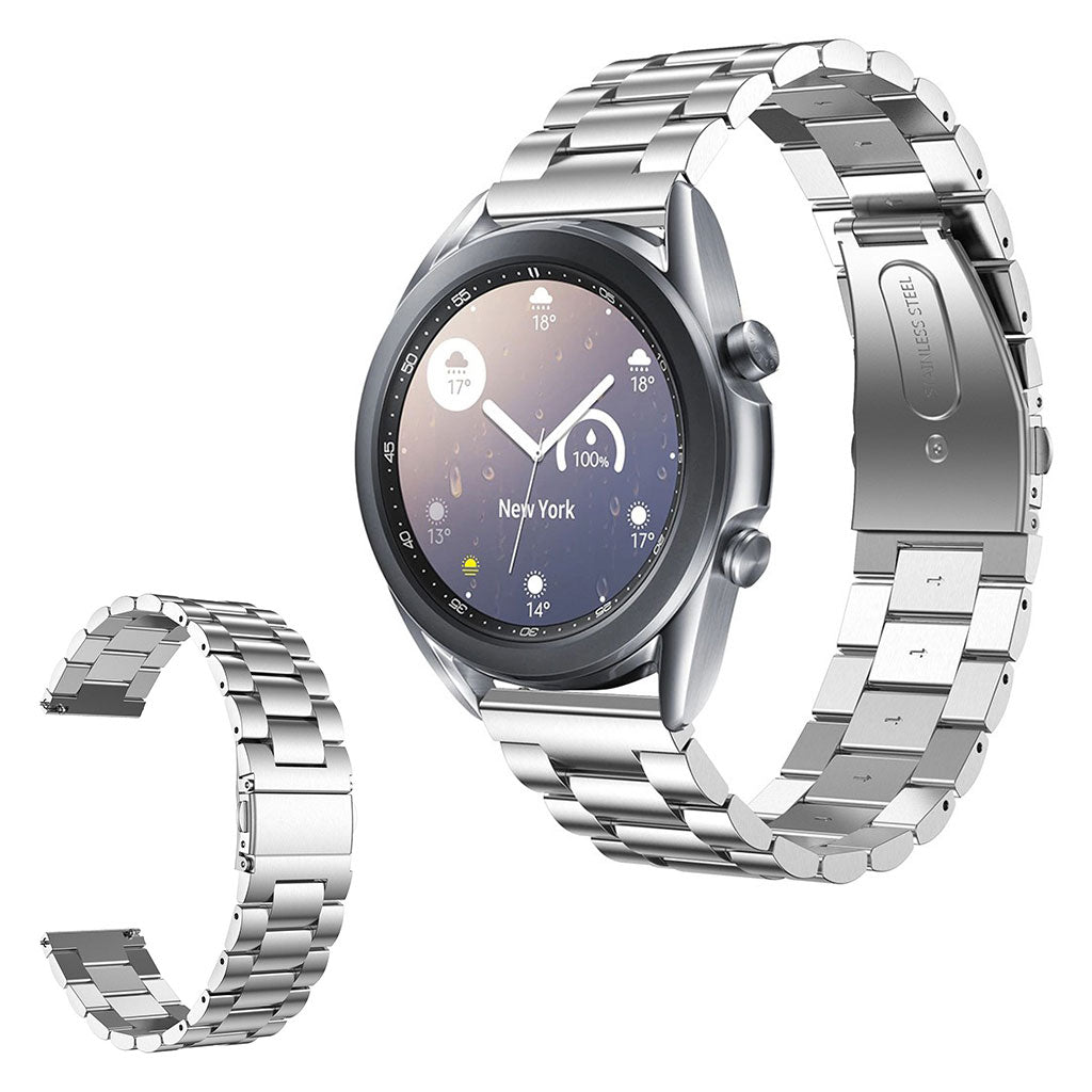Mega fint Samsung Galaxy Watch 3 (41mm) Metal Rem - Sølv#serie_9