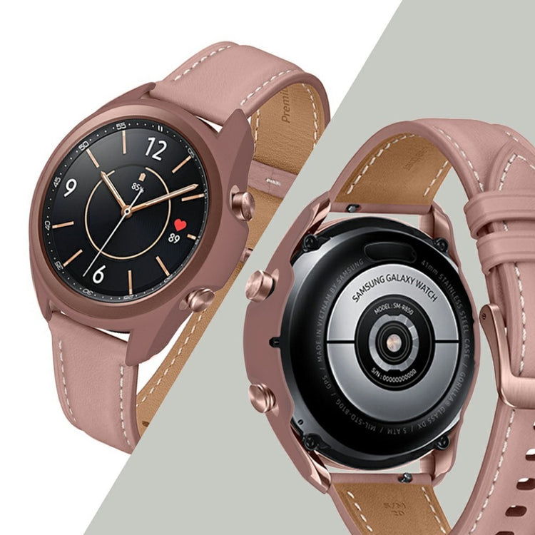 Samsung Galaxy Watch 3 (41mm) Holdbar Silikone Bumper  - Brun#serie_3