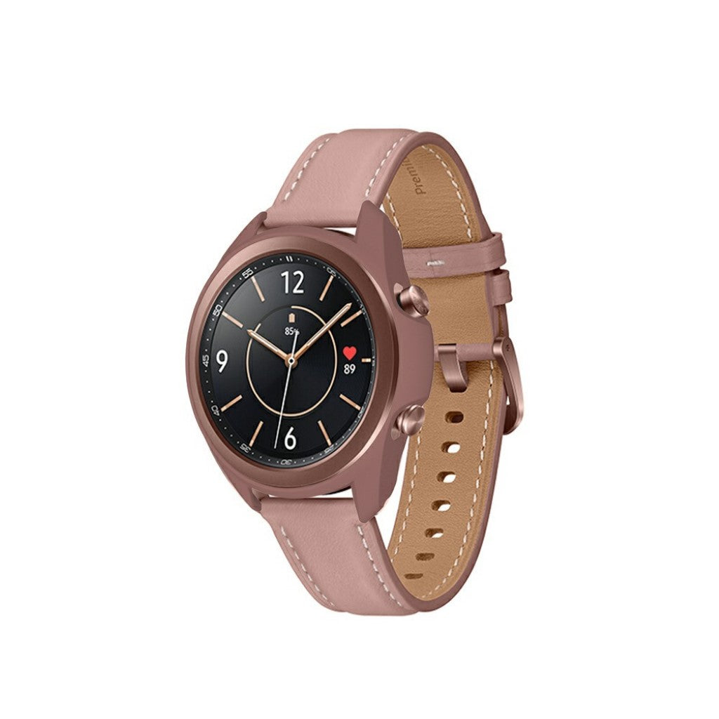 Samsung Galaxy Watch 3 (41mm) Holdbar Silikone Bumper  - Brun#serie_3