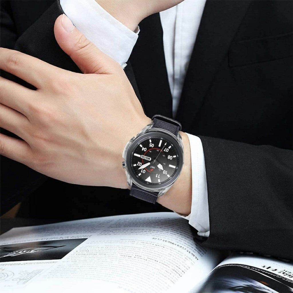 Samsung Galaxy Watch 3 (41mm) Holdbar Silikone Bumper  - Sølv#serie_6