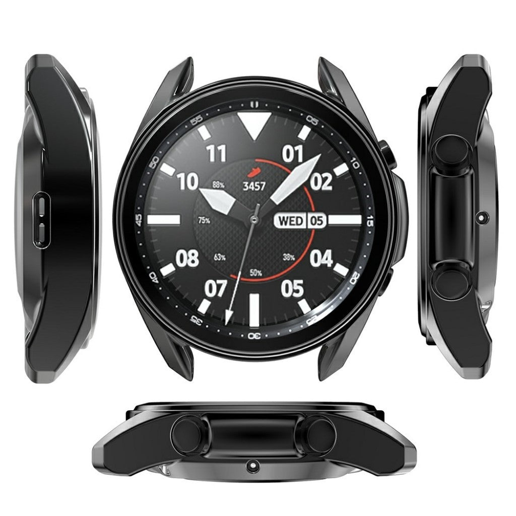 Samsung Galaxy Watch 3 (41mm) Holdbar Silikone Bumper  - Sort#serie_3