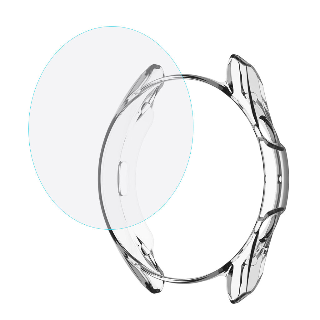 Rigtigt Fint Samsung Galaxy Watch 3 (41mm) Cover med Skærmbeskytter i Plastik og Hærdet Glas - Gennemsigtig#serie_028