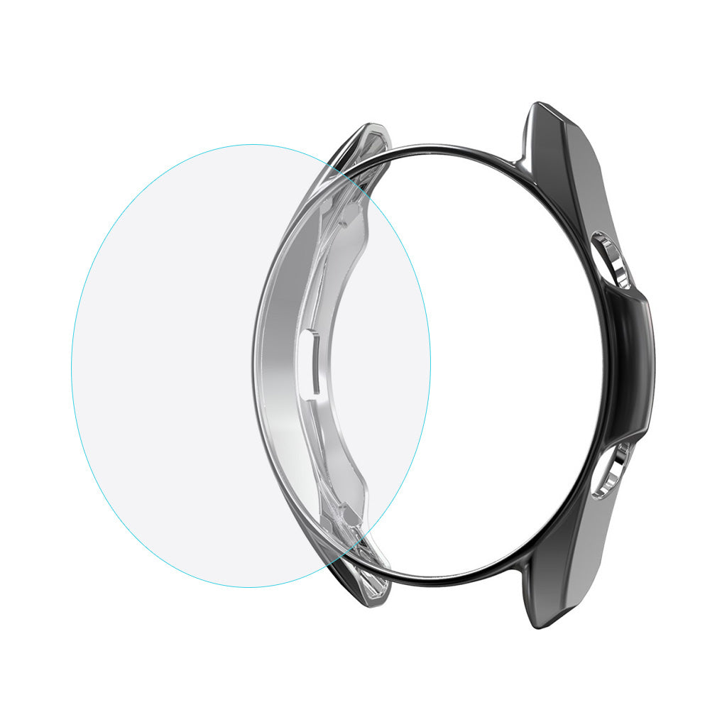 Vildt Flot Samsung Galaxy Watch 3 (41mm) Cover med Skærmbeskytter i Plastik og Hærdet Glas - Sølv#serie_1