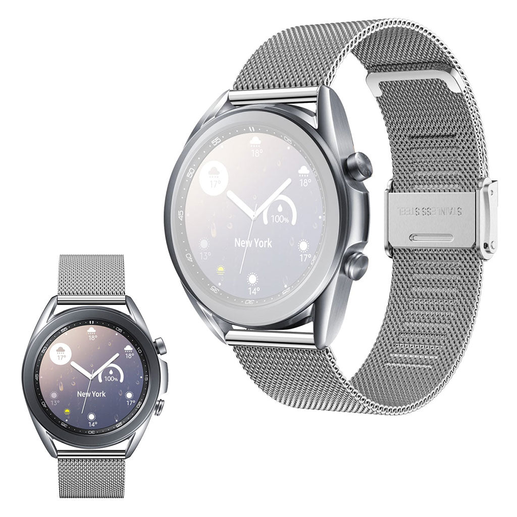 Meget kønt Samsung Galaxy Watch 3 (41mm) Metal Rem - Sølv#serie_032