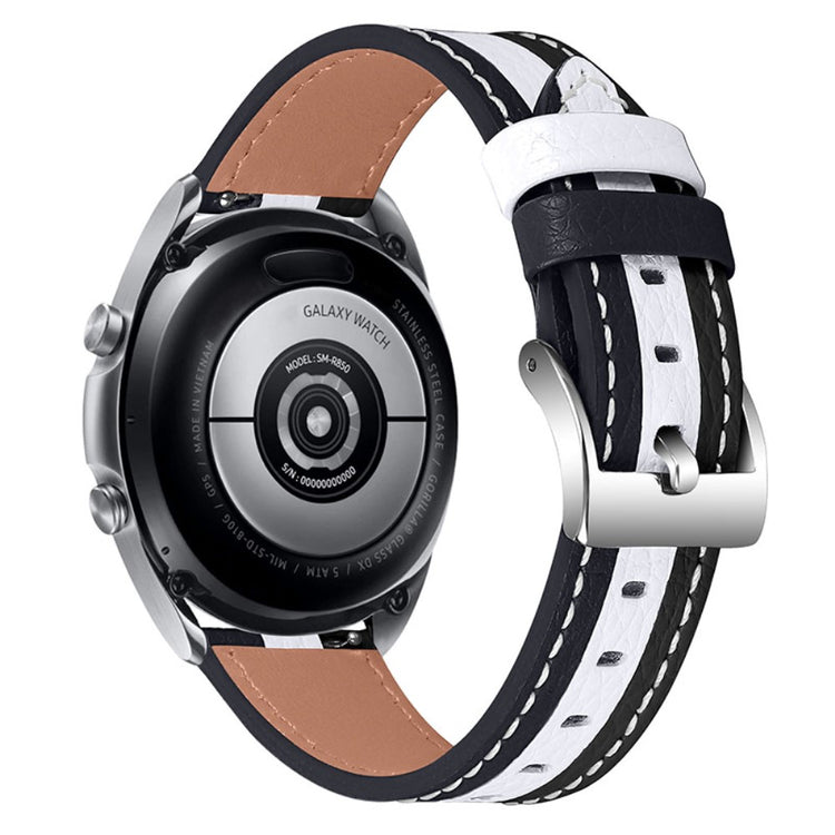  Samsung Galaxy Watch 3 (41mm) / Samsung Galaxy Watch (42mm) Ægte læder Rem - Hvid#serie_1
