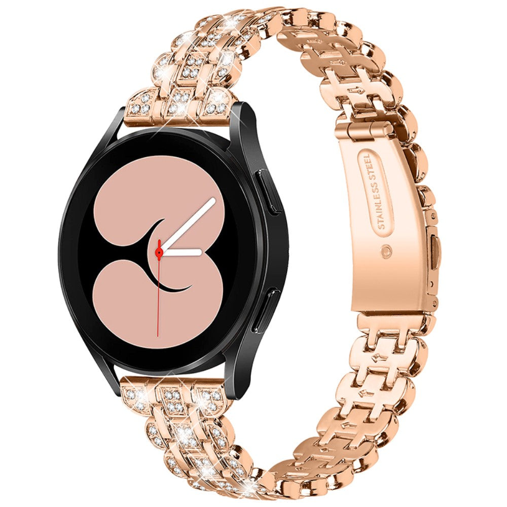  Samsung Galaxy Watch 3 (41mm) / Samsung Galaxy Watch (42mm) Metal og Rhinsten Rem - Pink#serie_4