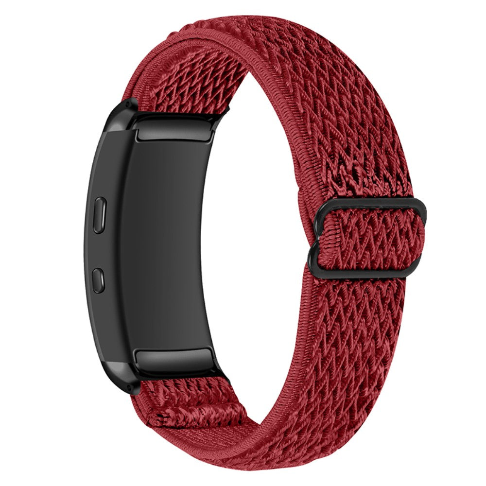 Vildt slidstærk Samsung Gear Fit2 Nylon Rem - Rød#serie_10