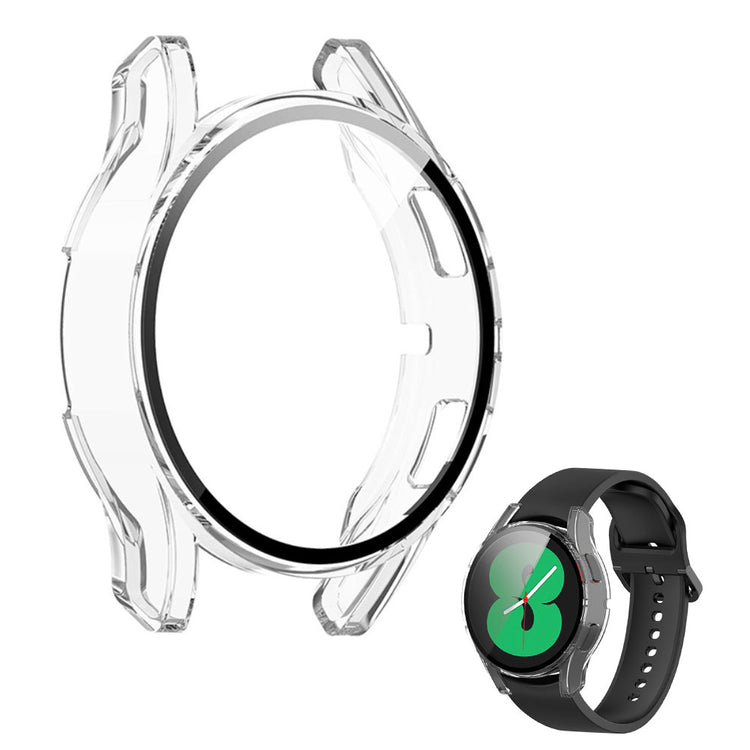 Rigtigt Fed Samsung Galaxy Watch 4 (40mm) Cover med Skærmbeskytter i Plastik og Hærdet Glas - Gennemsigtig#serie_5
