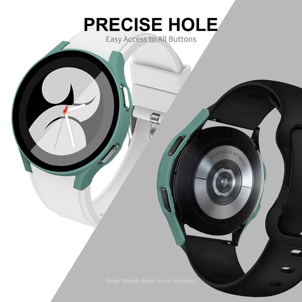 Meget Godt Samsung Galaxy Watch 4 (40mm) Cover med Skærmbeskytter i Plastik og Hærdet Glas - Gennemsigtig#serie_4