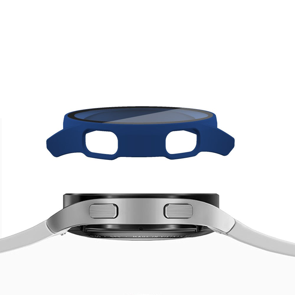 Rigtigt Fint Samsung Galaxy Watch 4 (40mm) Cover med Skærmbeskytter i Plastik og Hærdet Glas - Blå#serie_4