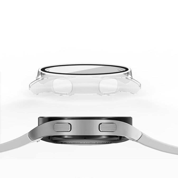 Rigtigt Fint Samsung Galaxy Watch 4 (40mm) Cover med Skærmbeskytter i Plastik og Hærdet Glas - Gennemsigtig#serie_6