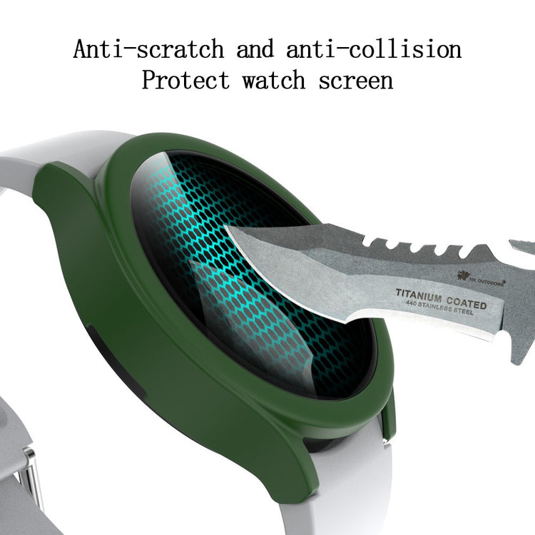 Godt Samsung Galaxy Watch 4 (40mm) Cover med Skærmbeskytter i Plastik og Hærdet Glas - Grøn#serie_1