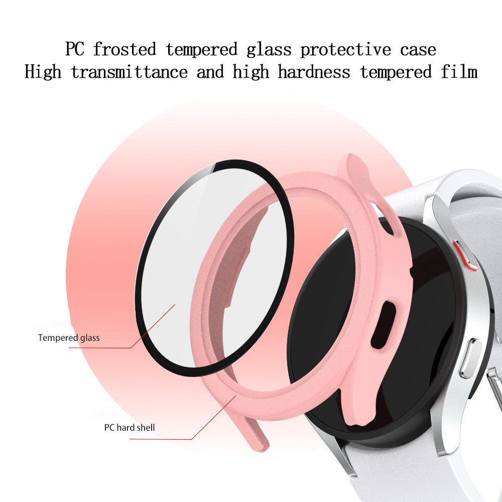 Godt Samsung Galaxy Watch 4 (40mm) Cover med Skærmbeskytter i Plastik og Hærdet Glas - Pink#serie_2