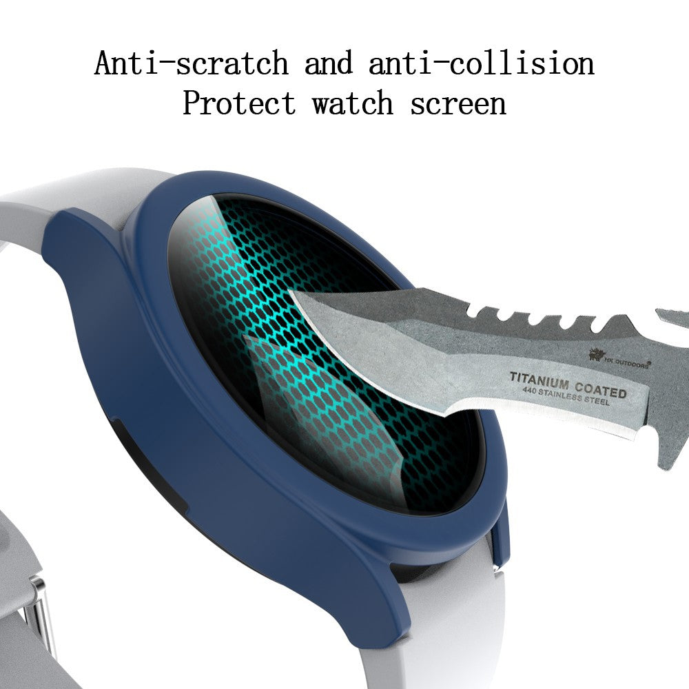 Godt Samsung Galaxy Watch 4 (40mm) Cover med Skærmbeskytter i Plastik og Hærdet Glas - Blå#serie_3