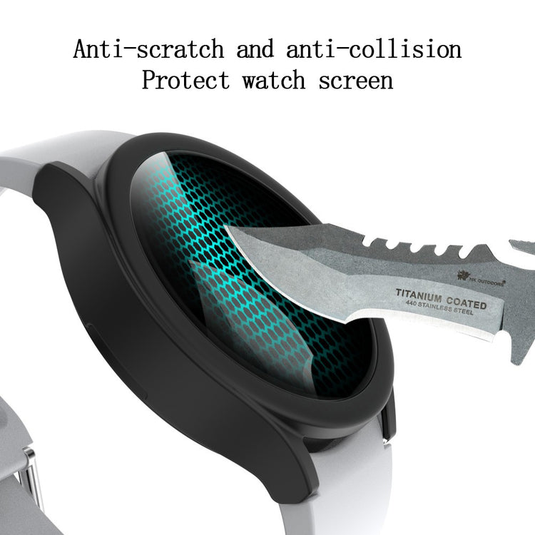 Godt Samsung Galaxy Watch 4 (40mm) Cover med Skærmbeskytter i Plastik og Hærdet Glas - Gennemsigtig#serie_7