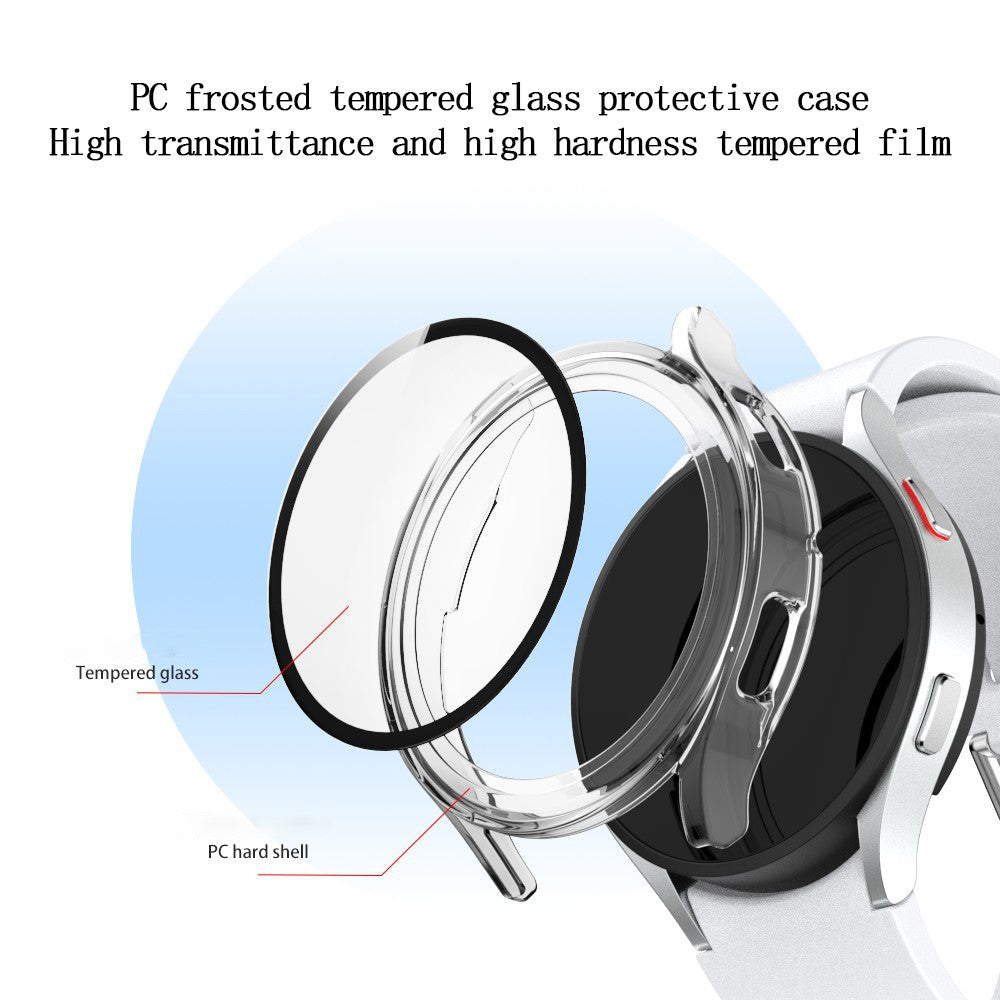 Godt Samsung Galaxy Watch 4 (40mm) Cover med Skærmbeskytter i Plastik og Hærdet Glas - Gennemsigtig#serie_8