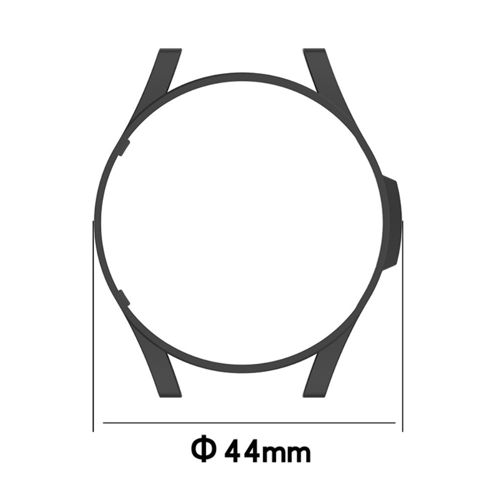 Samsung Galaxy Watch 4 (44mm) Gennemsigtig Plastik Bumper  - Hvid#serie_015