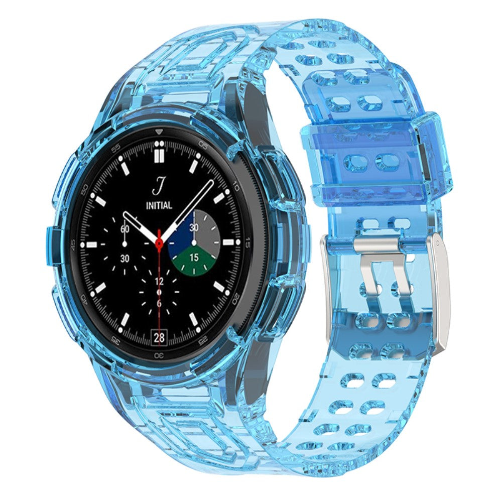 Pænt Samsung Galaxy Watch 4 Classic (46mm) Silikone Rem - Blå#serie_12