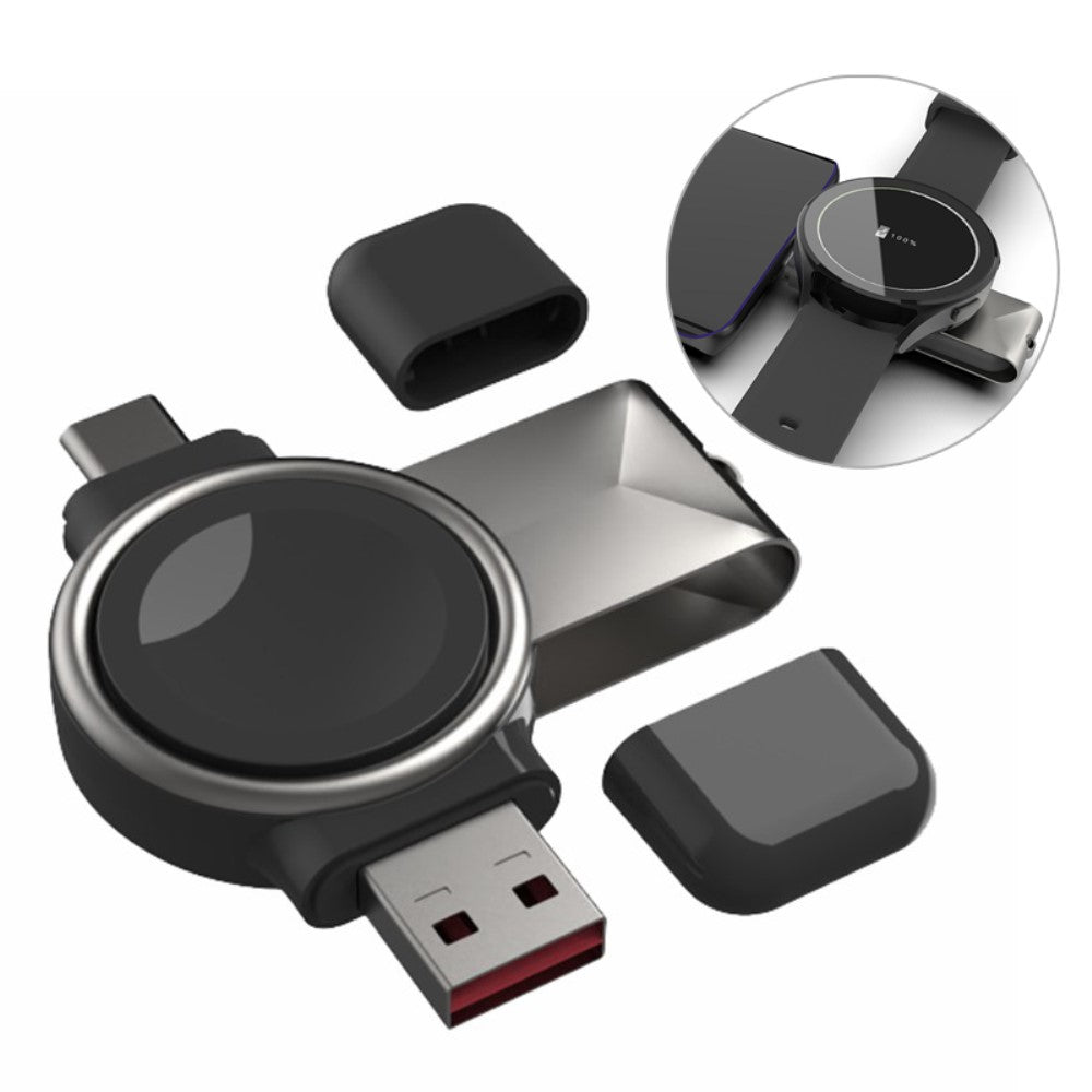 Plastik Universal Samsung Trådløs Magnetisk  USB Type-C Ladestation - Sort#serie_419