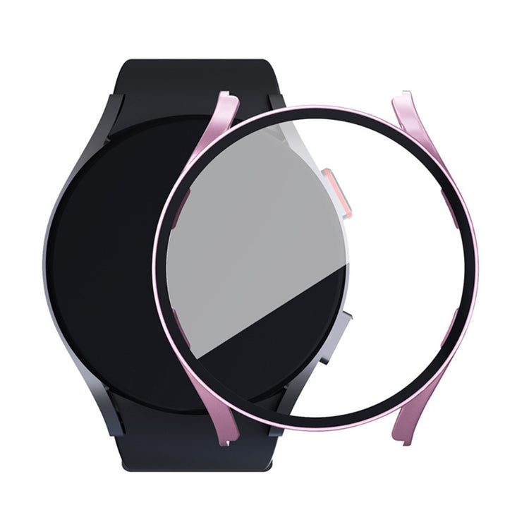 Beskyttende Samsung Galaxy Watch 5 (40mm) / Samsung Galaxy Watch 4 (40mm) Cover med Skærmbeskytter i Plastik og Hærdet Glas - Pink#serie_4