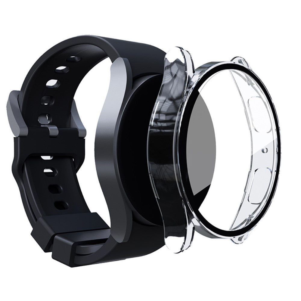 Beskyttende Samsung Galaxy Watch 5 (40mm) / Samsung Galaxy Watch 4 (40mm) Cover med Skærmbeskytter i Plastik og Hærdet Glas - Gennemsigtig#serie_5