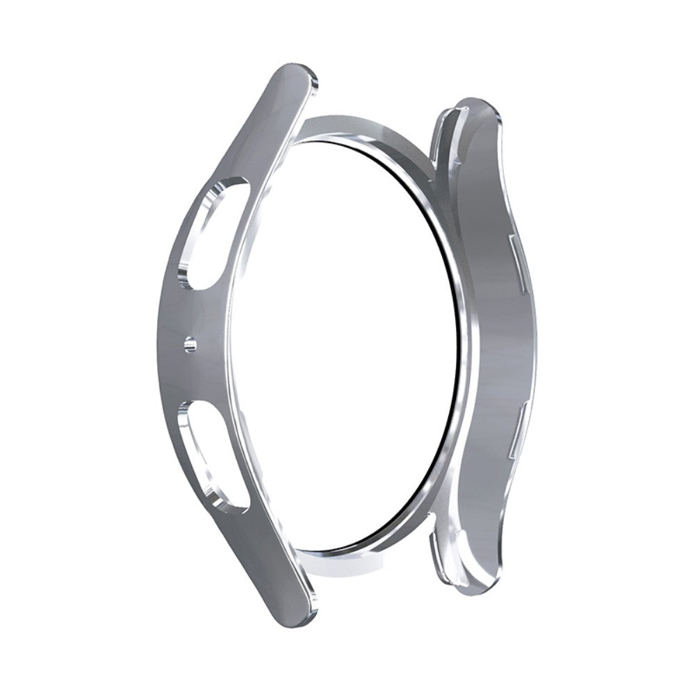 Beskyttende Samsung Galaxy Watch 5 (40mm) / Samsung Galaxy Watch 4 (40mm) Cover med Skærmbeskytter i Plastik og Hærdet Glas - Sølv#serie_7