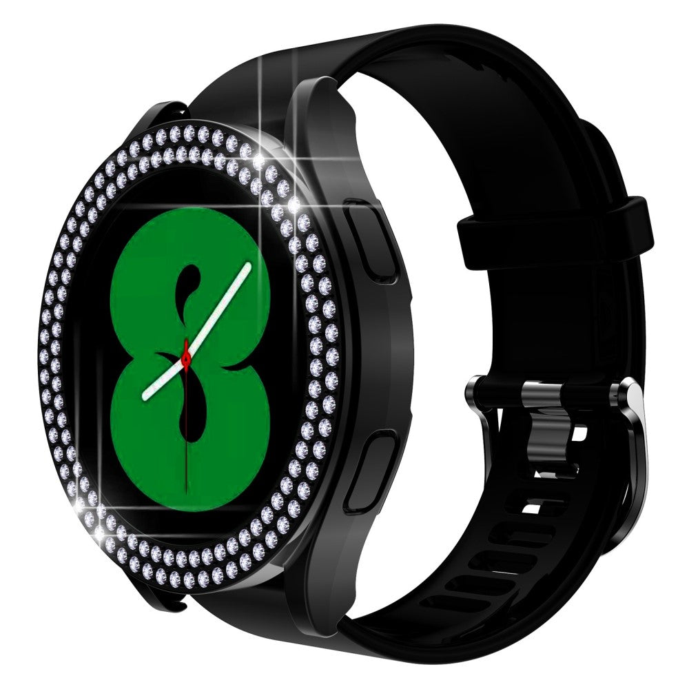 Samsung Galaxy Watch 5 (40mm)  Plastik og Rhinsten Bumper  - Sort#serie_2