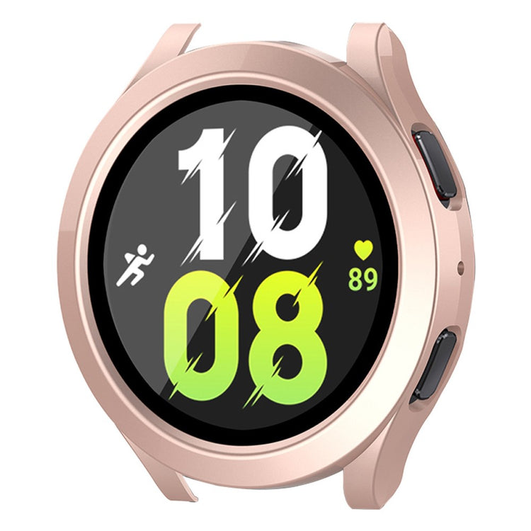 Vildt Fed Samsung Galaxy Watch 5 (40mm) / Samsung Galaxy Watch 4 (40mm) Cover med Skærmbeskytter i Plastik og Hærdet Glas - Pink#serie_3