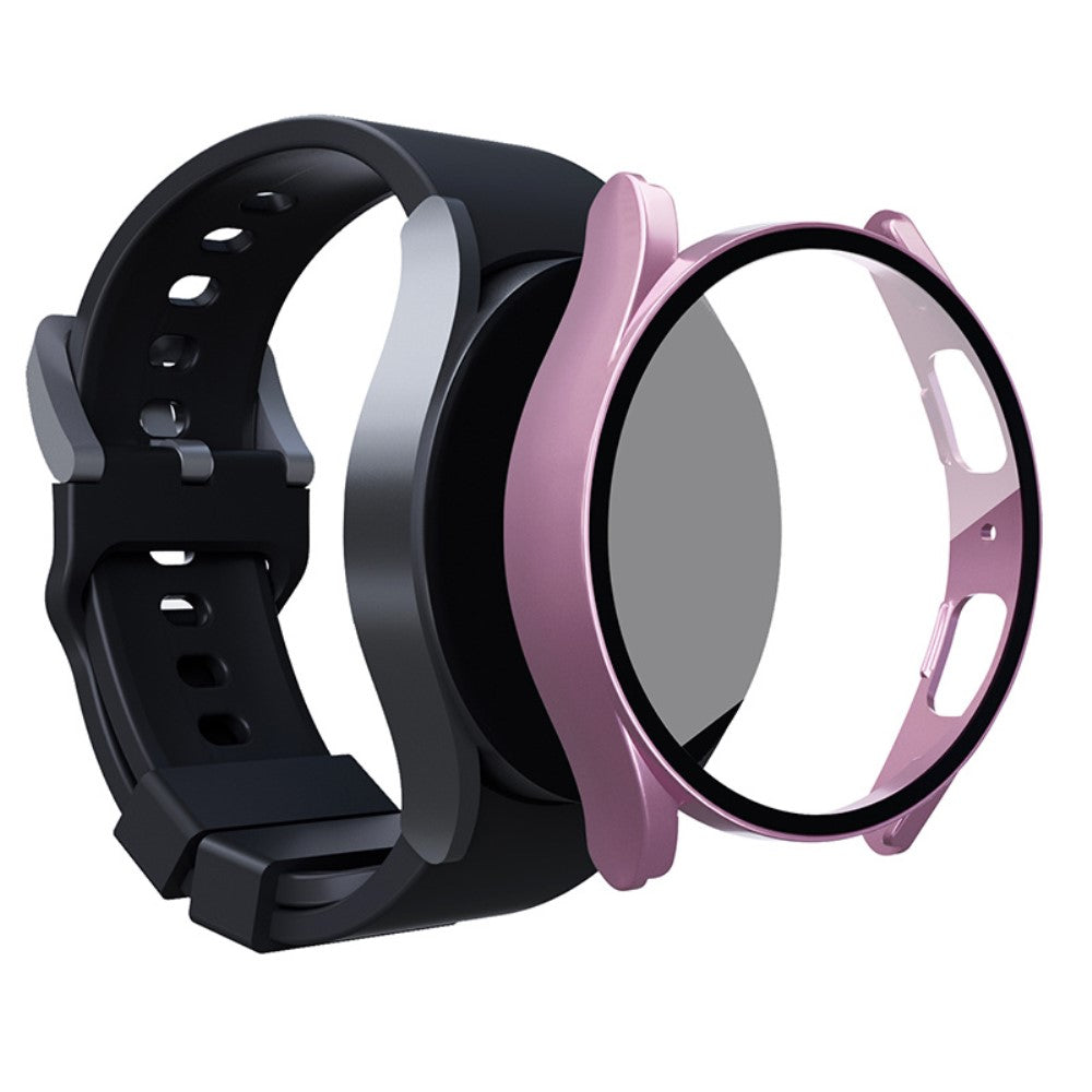 Meget Fint Samsung Galaxy Watch 5 (44mm) / Samsung Galaxy Watch 4 (44mm) Cover med Skærmbeskytter i Plastik og Hærdet Glas - Pink#serie_4