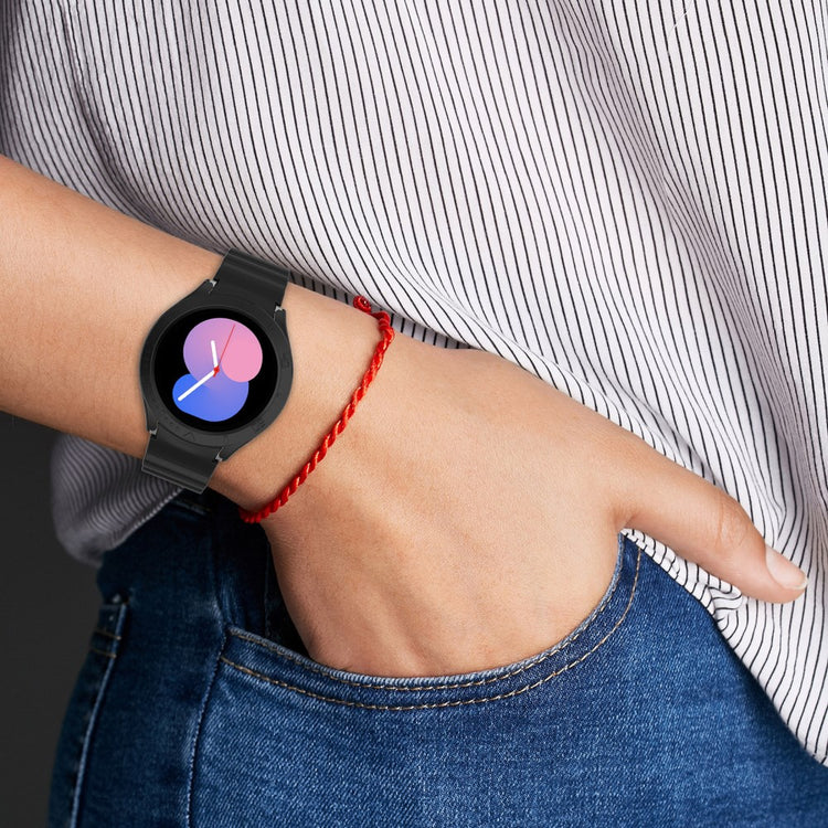  Samsung Galaxy Watch 5 (44mm) / Samsung Galaxy Watch 4 (44mm) Silikone Rem - Sort#serie_1