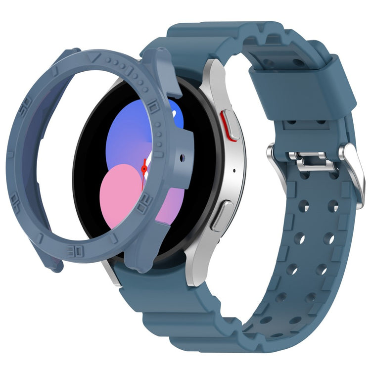  Samsung Galaxy Watch 5 (44mm) / Samsung Galaxy Watch 4 (44mm) Silikone Rem - Blå#serie_4