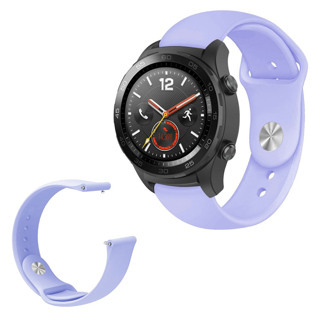 Godt Huawei Watch GT / Huawei Watch Magic Silikone Rem - Lilla#serie_10