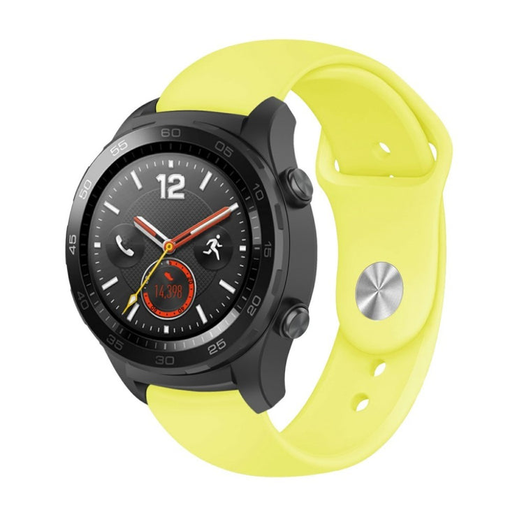 Godt Huawei Watch GT / Huawei Watch Magic Silikone Rem - Gul#serie_11