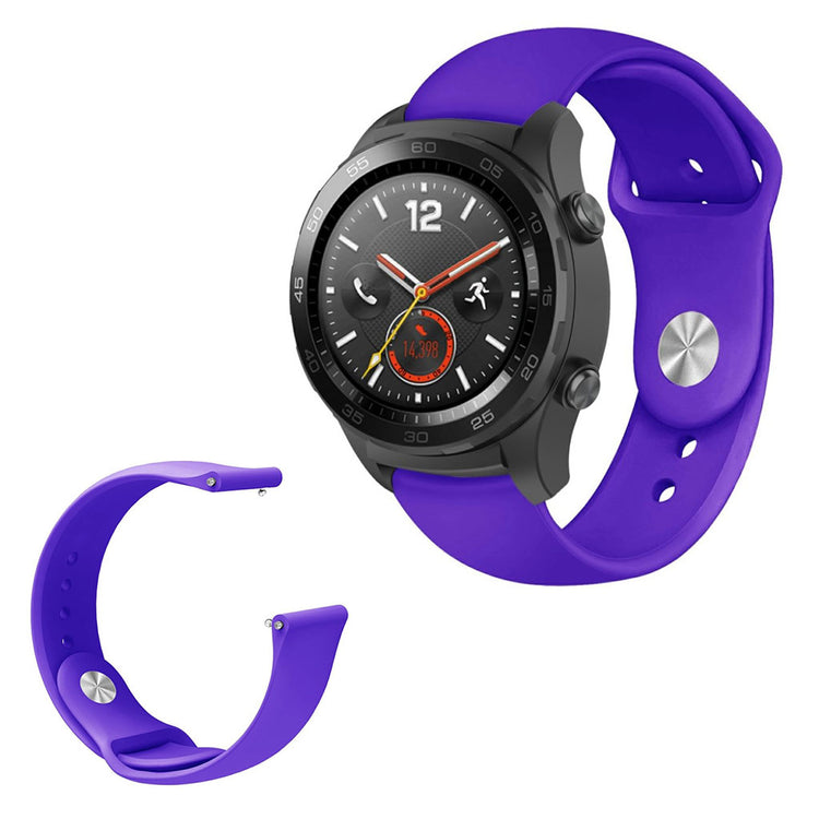 Godt Huawei Watch GT / Huawei Watch Magic Silikone Rem - Lilla#serie_15