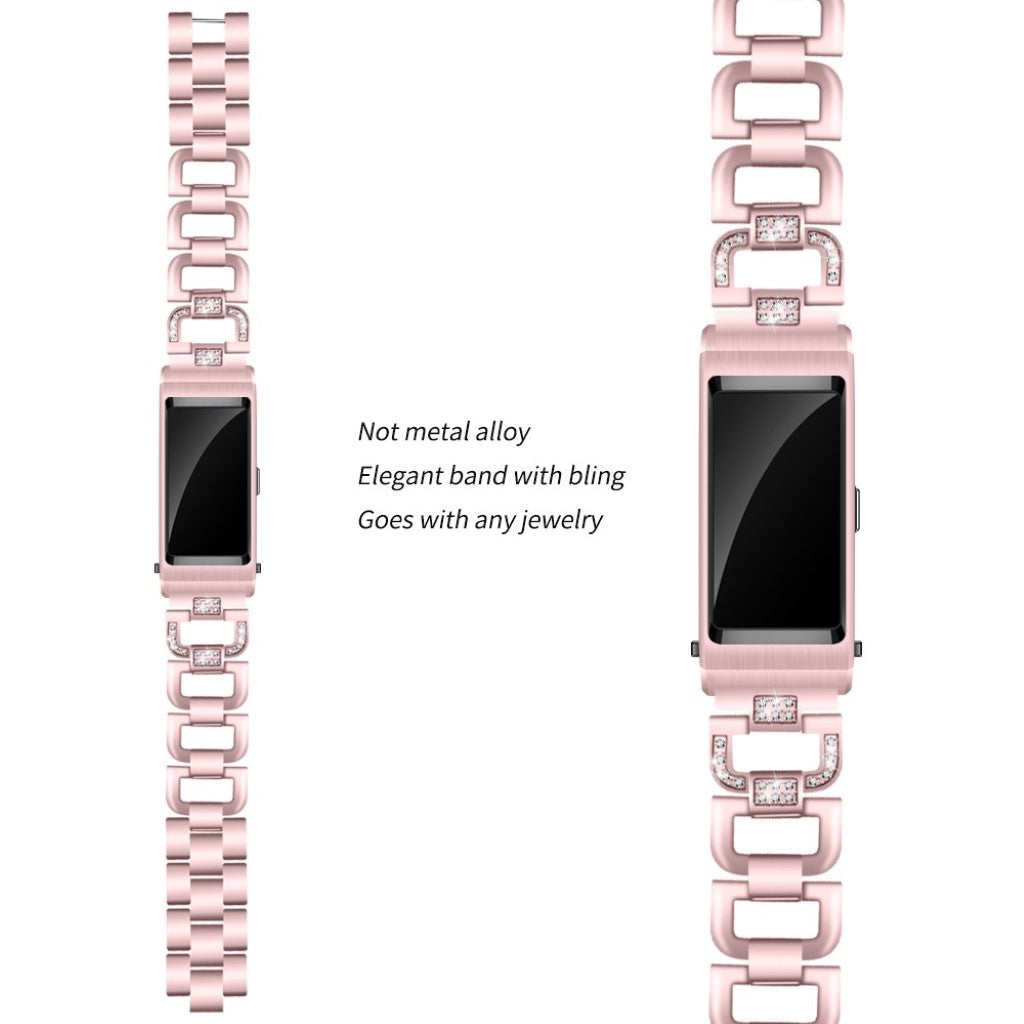 Mega sejt Huawei TalkBand B5 Metal og Rhinsten Rem - Pink#serie_3