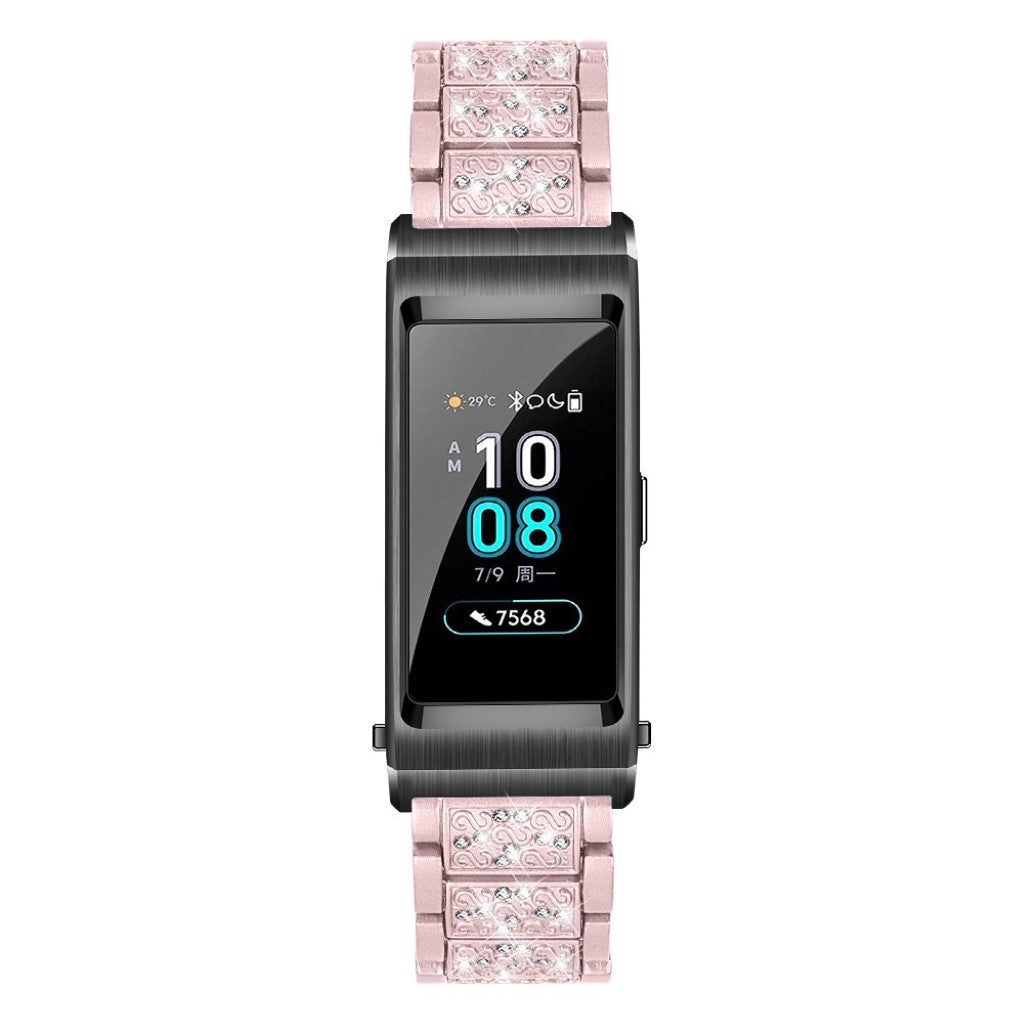 Vildt skøn Huawei TalkBand B5 Metal og Rhinsten Rem - Pink#serie_3