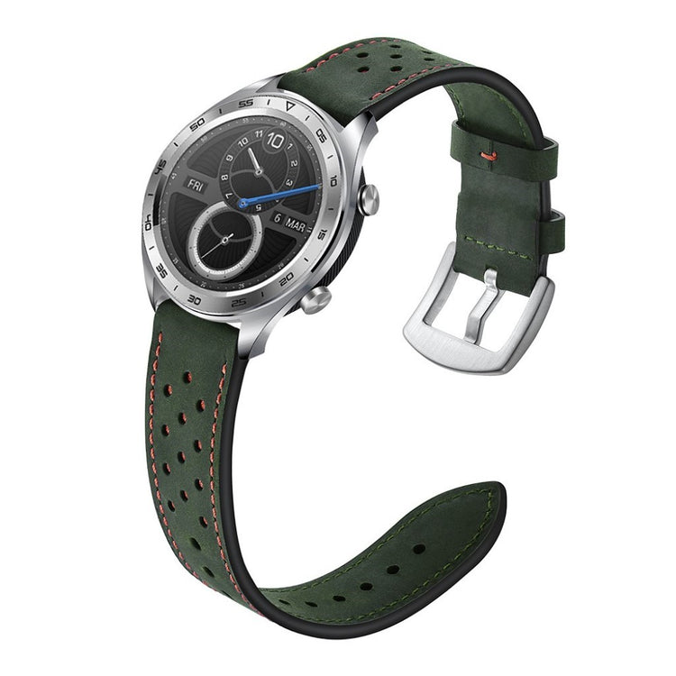Rigtigt godt Huawei Watch Magic Ægte læder Rem - Grøn#serie_2