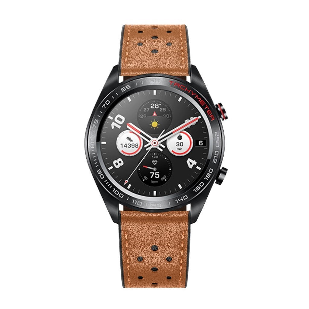 Rigtigt godt Huawei Watch Magic Ægte læder Rem - Brun#serie_4