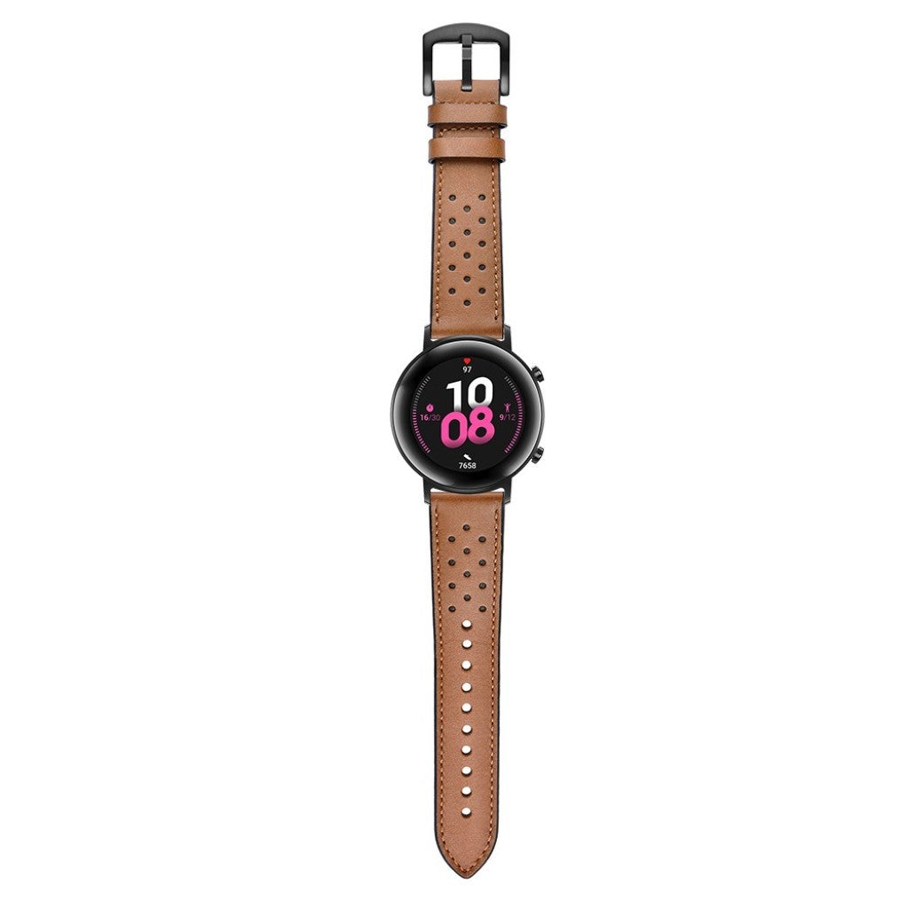 Meget godt Huawei Watch GT 2 42mm Ægte læder Rem - Brun#serie_2