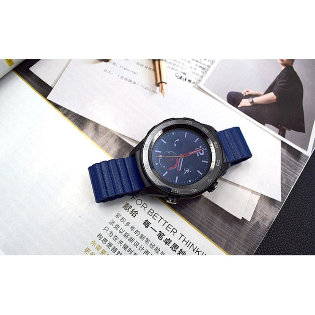 Elegant Huawei Watch GT 2 42mm Kunstlæder Rem - Blå#serie_5