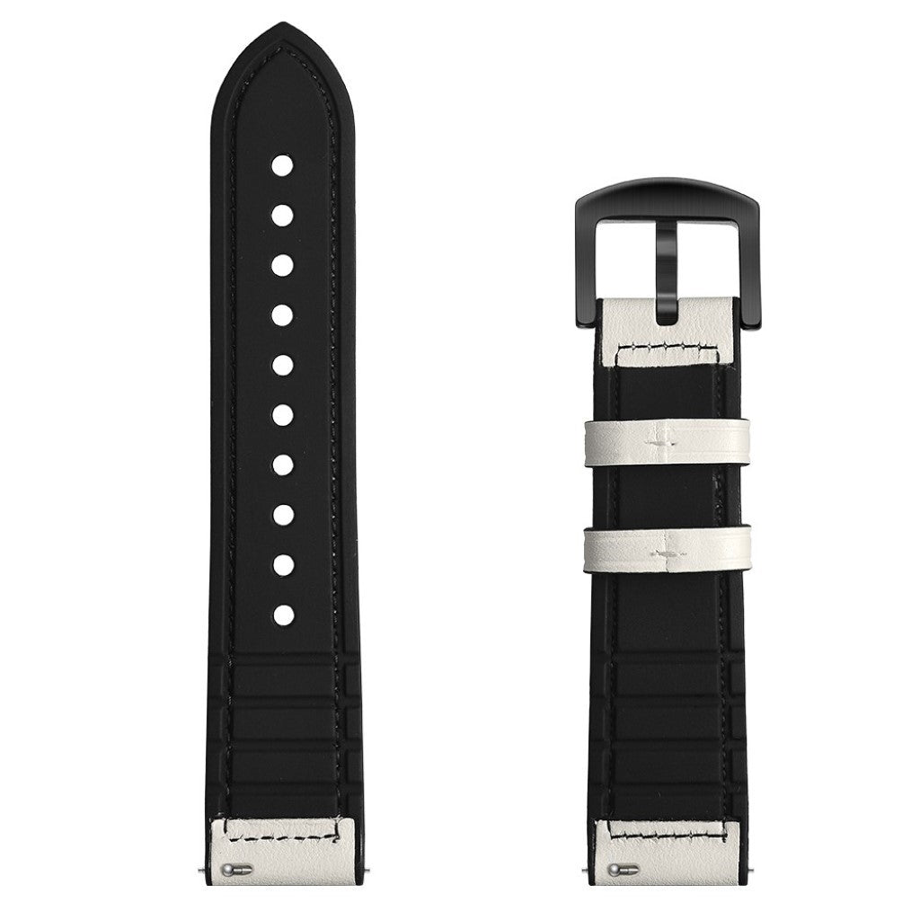 Helt vildt elegant Huawei Watch GT 2 46mm Ægte læder Rem - Hvid#serie_2