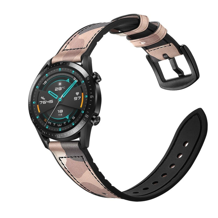 Helt vildt elegant Huawei Watch GT 2 46mm Ægte læder Rem - Brun#serie_5