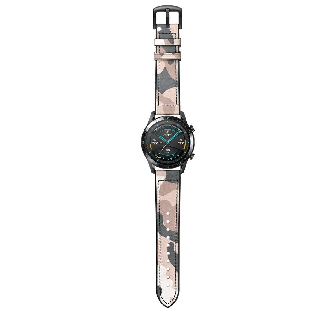 Helt vildt elegant Huawei Watch GT 2 46mm Ægte læder Rem - Brun#serie_5