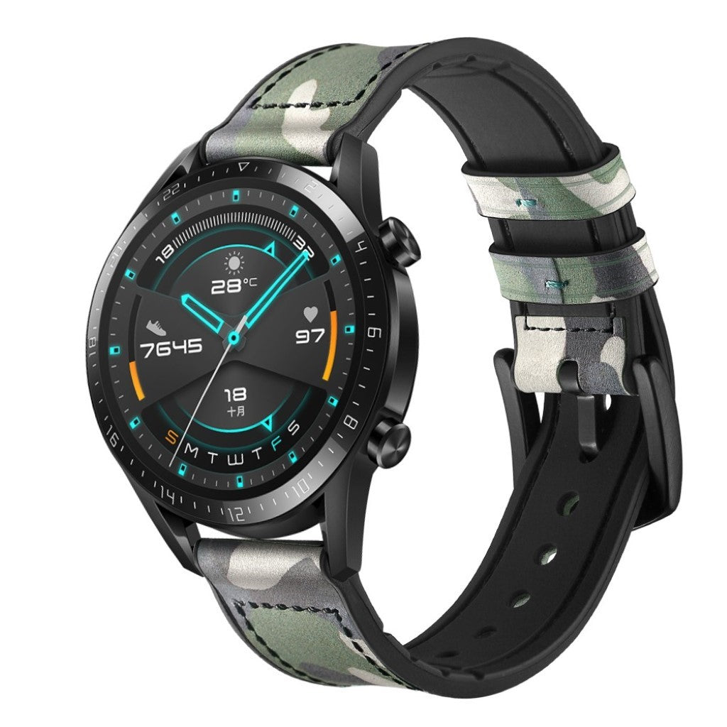 Helt vildt elegant Huawei Watch GT 2 46mm Ægte læder Rem - Flerfarvet#serie_7