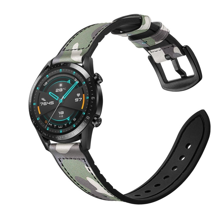 Helt vildt elegant Huawei Watch GT 2 46mm Ægte læder Rem - Flerfarvet#serie_7