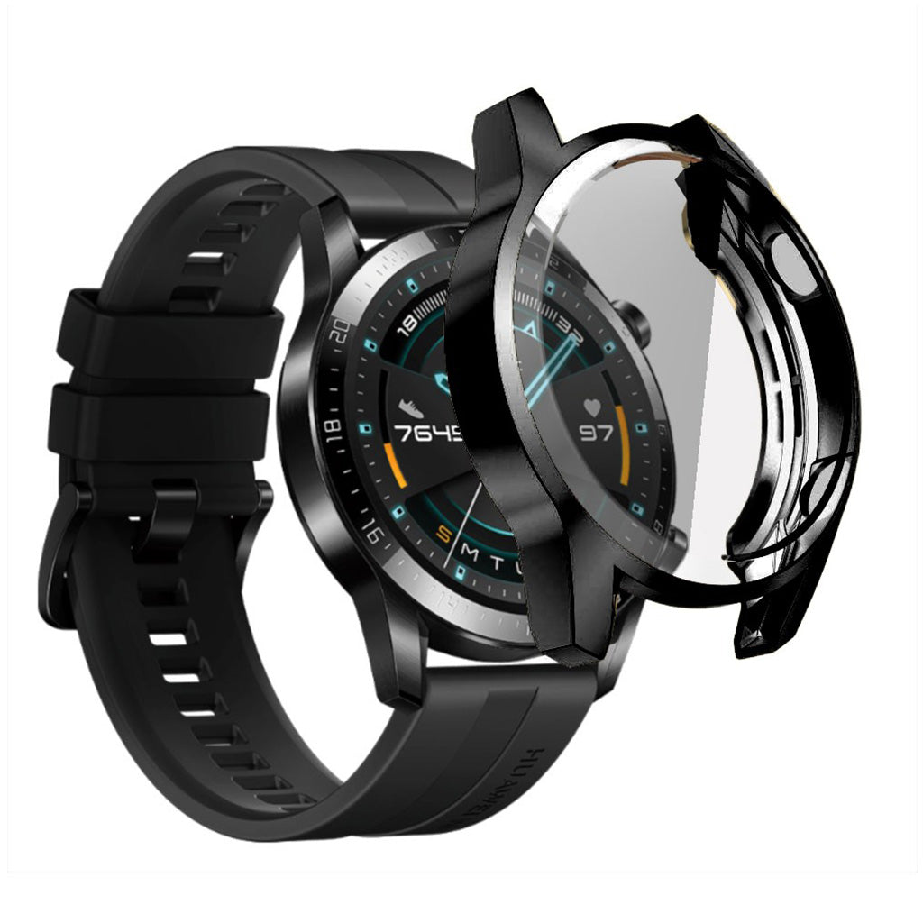 Mega Fed Huawei Watch GT 2 46mm Silikone Cover - Sort#serie_1