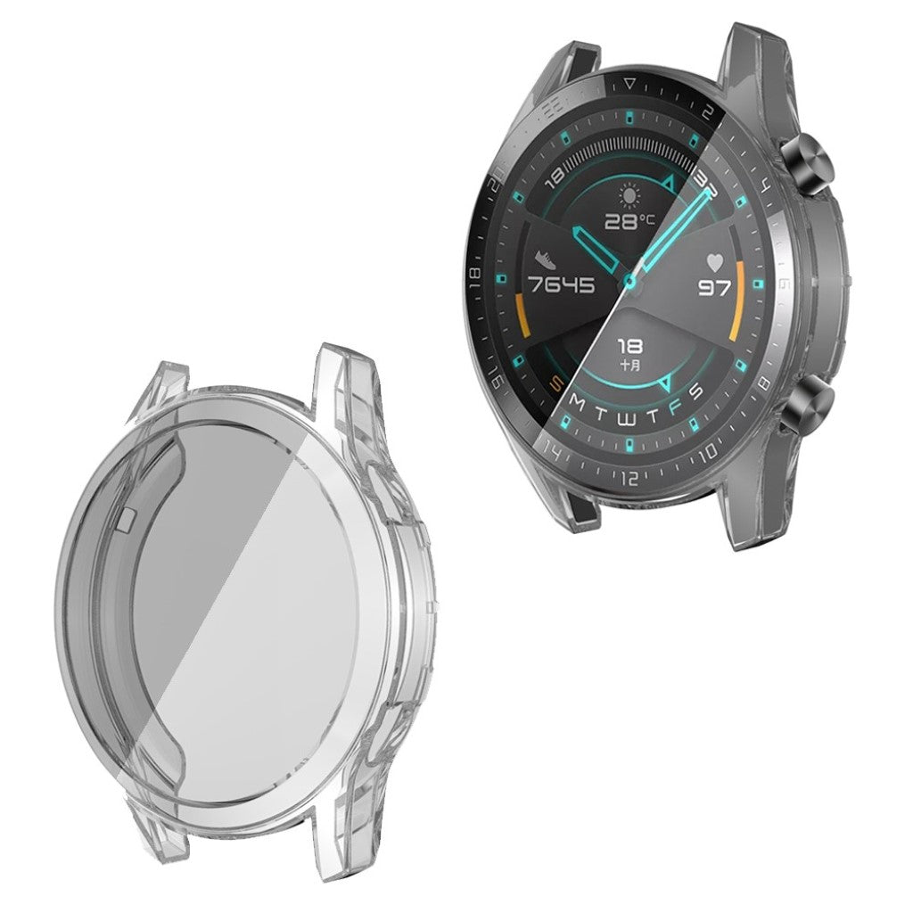 Mega Fed Huawei Watch GT 2 46mm Silikone Cover - Gennemsigtig#serie_2