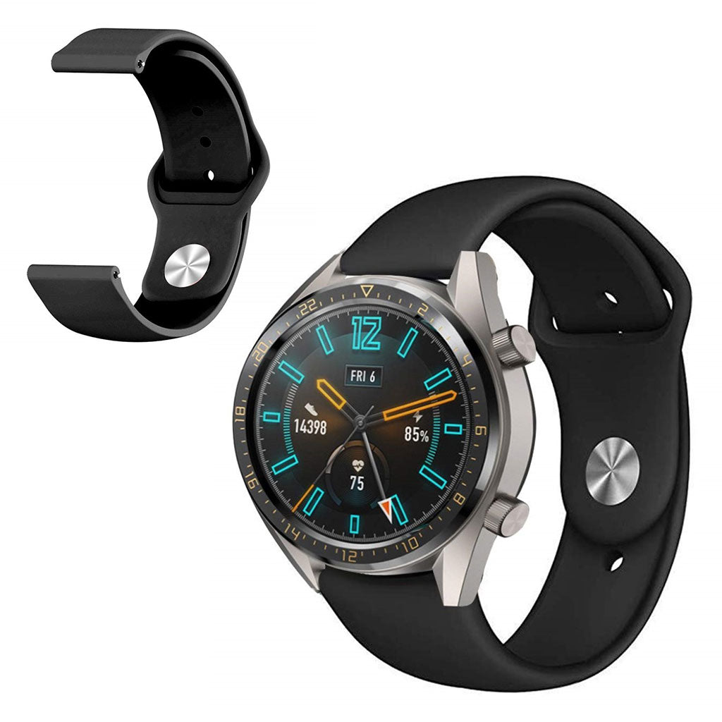 Vildt nydelig Huawei Watch GT 2 46mm Silikone Rem - Sort#serie_1