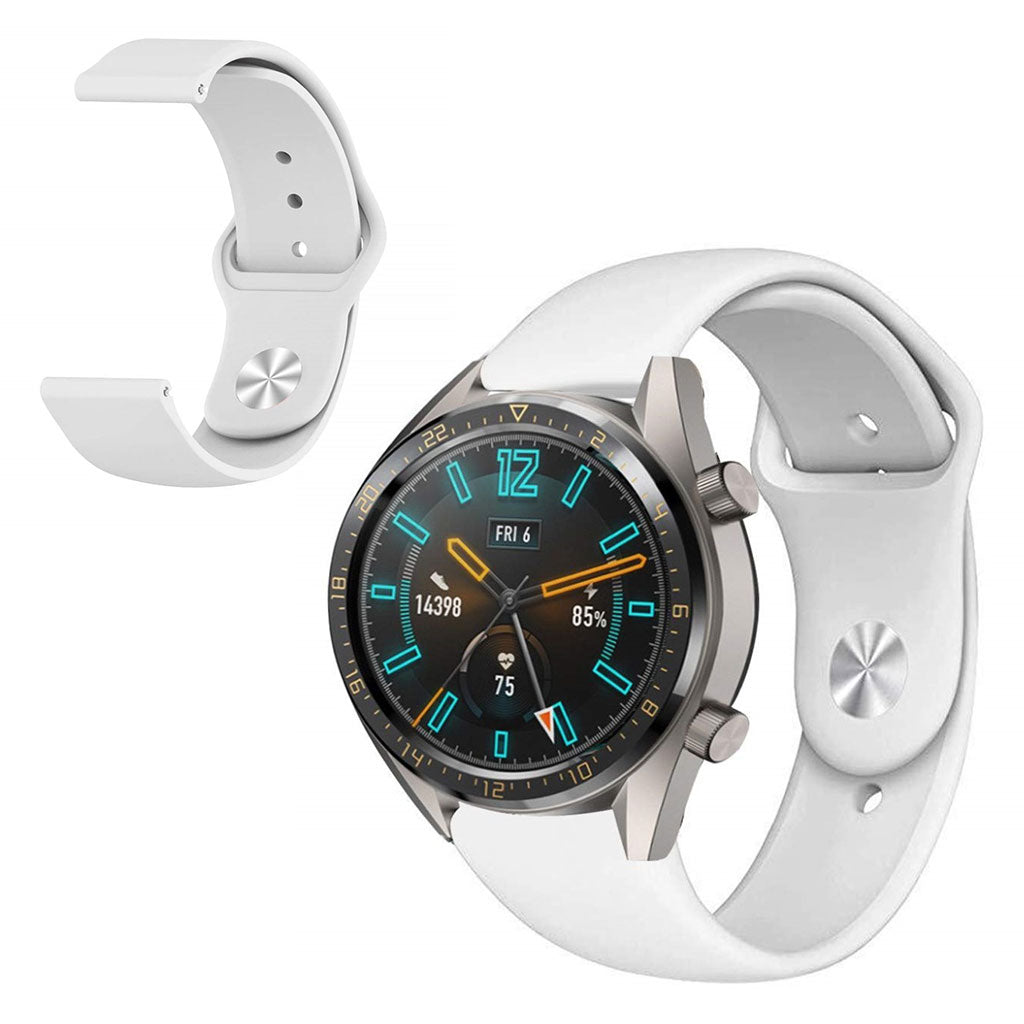 Vildt nydelig Huawei Watch GT 2 46mm Silikone Rem - Hvid#serie_2