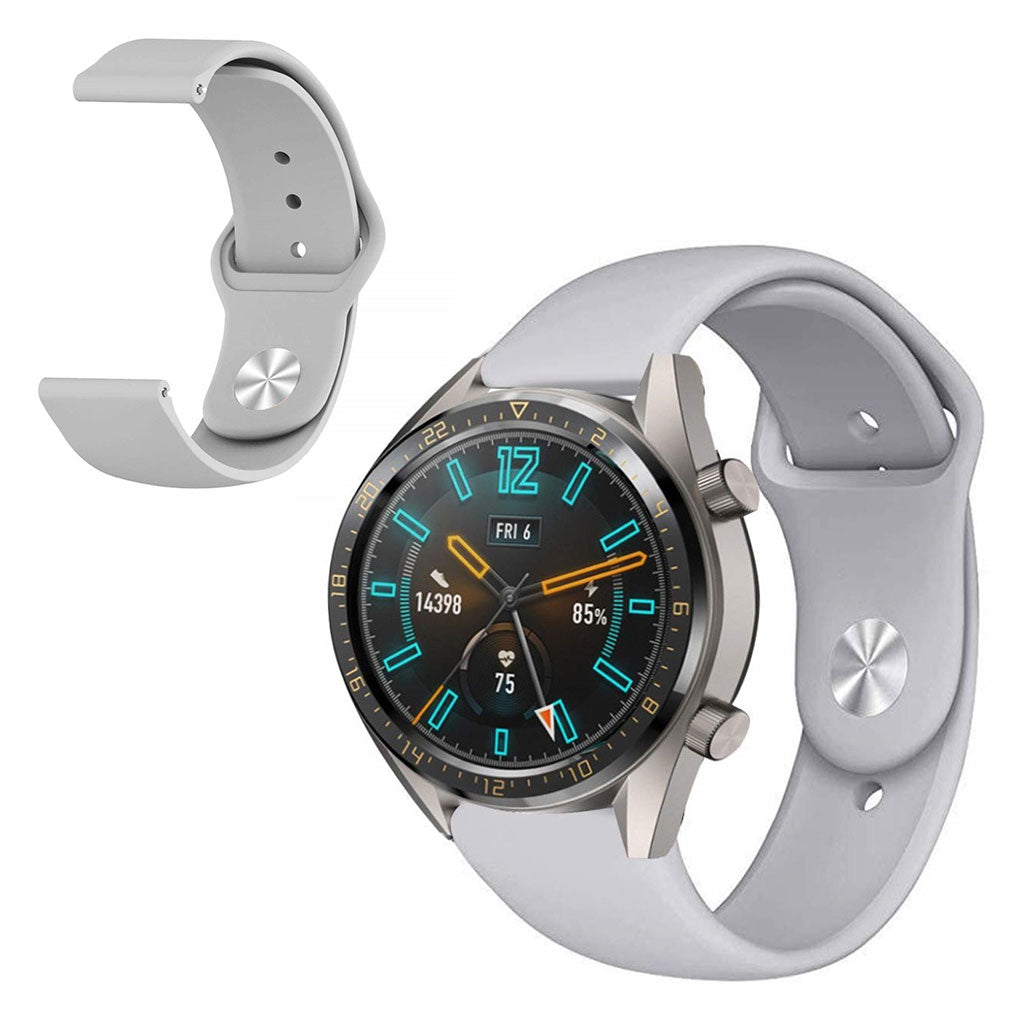 Vildt nydelig Huawei Watch GT 2 46mm Silikone Rem - Sølv#serie_6